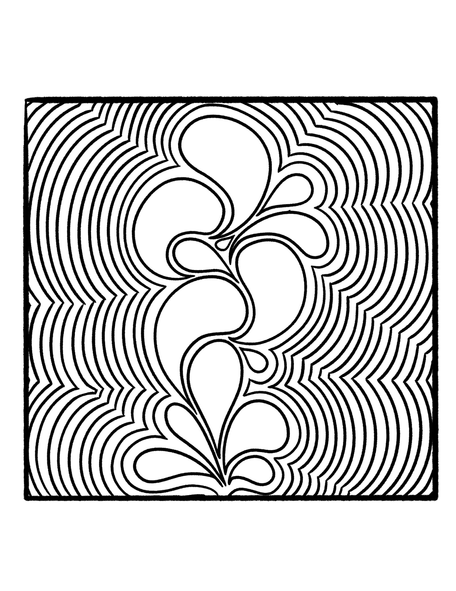 Coloring design: Petal